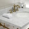 Fauceture KVPB3622M87 36" Console Sink with Brass Legs (8-Inch, 3 Hole), Marble White/Brushed Brass KVPB3622M87 - alternate 6